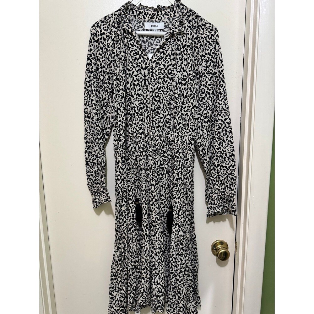 ROMA LABEL SIENNA B/W PRINT size small  NWT